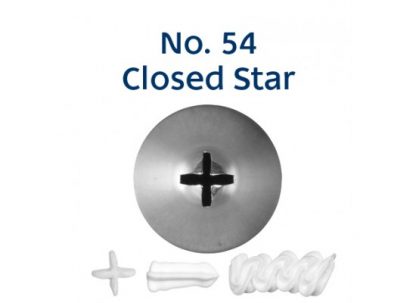 Loyal - No.54 Closed Star Stainless Steel Piping Tip