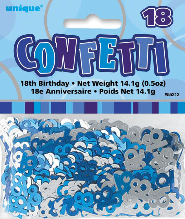 Glitz Blue Scatter Confetti - 18th