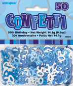 Glitz Blue Scatter  Confetti - 50th