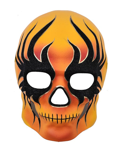 Day of The Dead Black Flame Face Mask