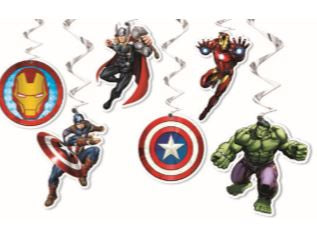 Avengers Hanging Decorations 6 Pack
