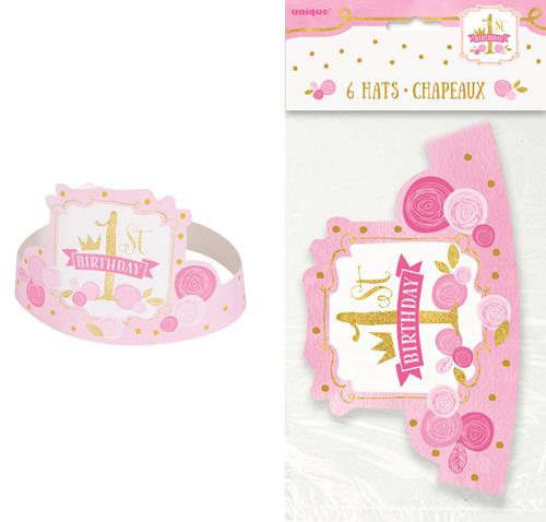 Pink & Gold 1st Birthday 6 Party Pack