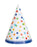 Rainbow Polka Dots Party Hats - 8 Pack