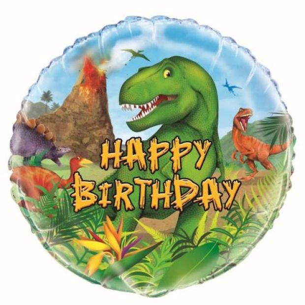 Happy Birthday Dinosaur Foil 45cm (18')