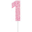 Cake Topper Glitter Pink Number 1