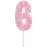 Cake Topper Glitter Pink Number 6