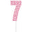 Cake Topper Glitter Pink Number 7