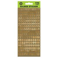 Gold Number Sticker Sheet — Red Fox Party Supplies