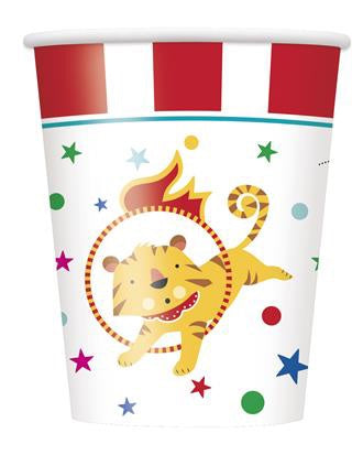 Circus Carnival 270ml Cups Pack of 8