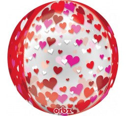 Floating Hearts Orbz Balloon 15”