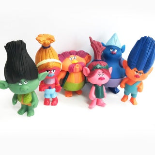 Trolls | Large | Plastic Figurines | 6 Piece Set
