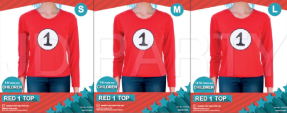 Kids Red 1 Long Sleeve Shirt