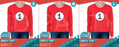 Kids Red 1 Long Sleeve Shirt