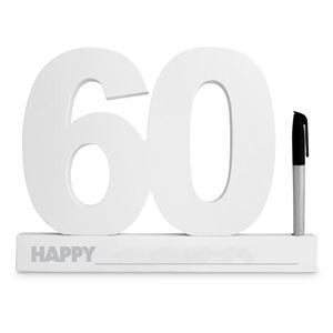 60th Signature Block White