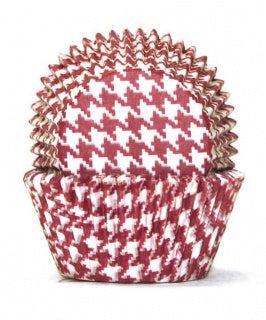 700 Baking Cups | Red Hounds Tooth | 100 Piece Pack