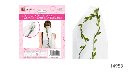 White Veil Comb Hairpiece