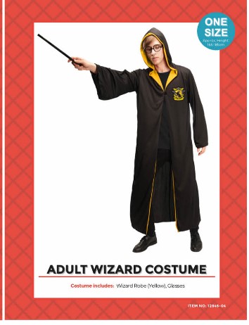 Adult Wizard Robe Yellow