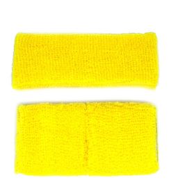 Yellow Headband and Wristband Set