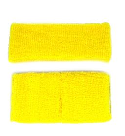 Yellow Headband and Wristband Set