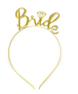 Bride To Be Headband Deluxe Gold