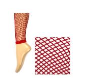 Fishnet Leggings- Red