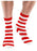 Crew Socks Red & White Striped