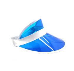Perspex Visor Blue with White Rim
