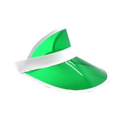 Perspex Visor Green with White Rim