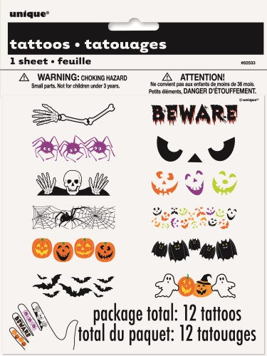 12 Finger Tattoos - Halloween