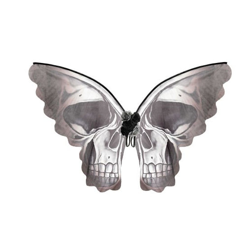 Skeleton Skull Head Butterfly Wings Large