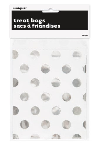 Treat Bags Sliver Dots 8 Pack