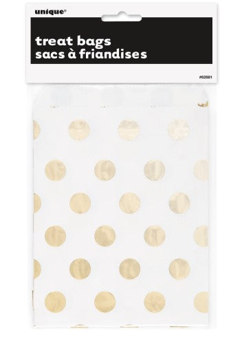 Treat Bags Gold Dots 8 Pack
