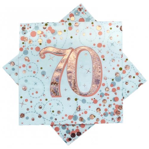 Sparkling Fizz Rose Gold Assorted Aged Napkins 16 Pack