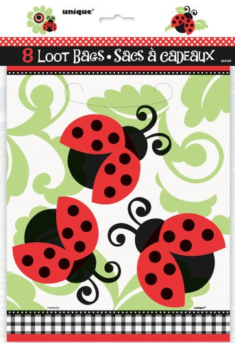 Party Loot Bags 8 Pack - Ladybug