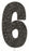 Cake Topper Glitter Black Number 6