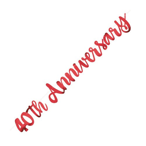40TH Anniversary Red Banner