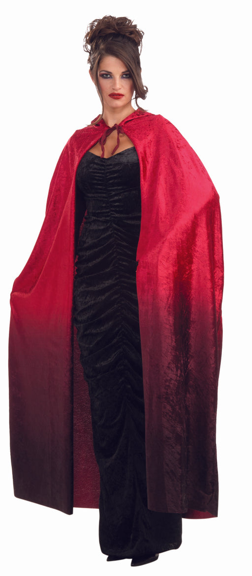 Red Faded Hooded Cape 56"(140cm)