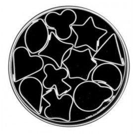 Set of 12 Tin Plate Aspic Cutters