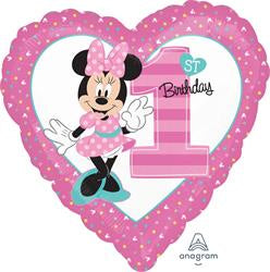 Minnie 1st Birthday Foil 45cm