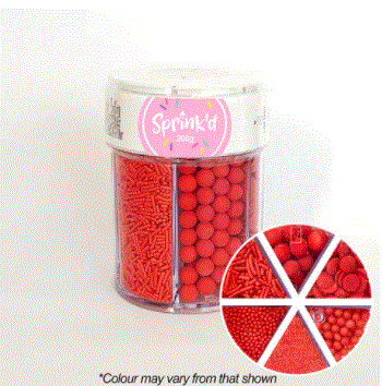 Sprink'd 6 Cavity Assorted Sprinkle Jar 200g