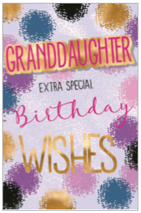 Granddaughter Birthday Card