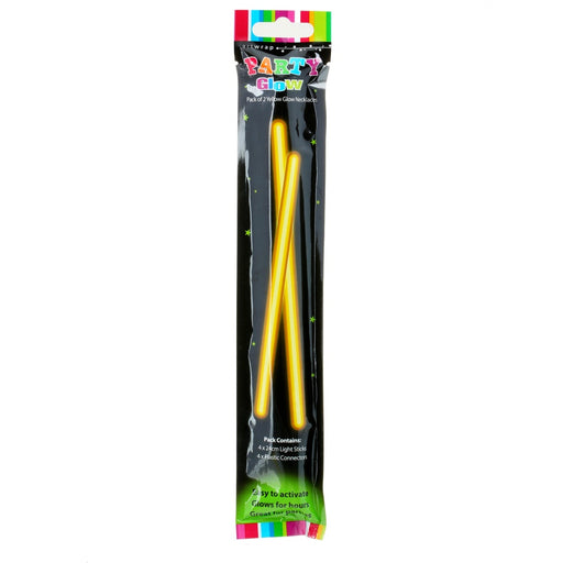 Glow Necklace Yellow 2pk