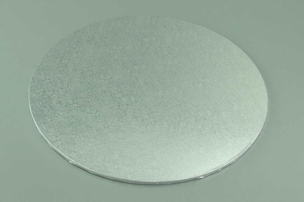 Round Silver Masonite Cake Board