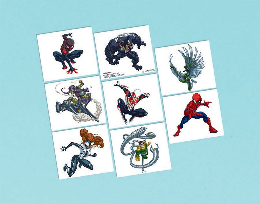 Spiderman Tattoos pack of 8