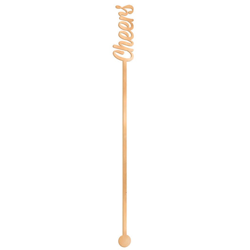Rose Gold Cheers Drink Stirrers 12 Pack