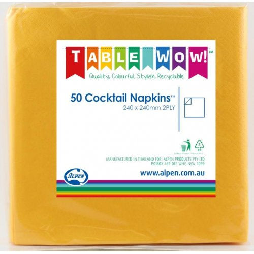 Napkin Cocktail Yellow