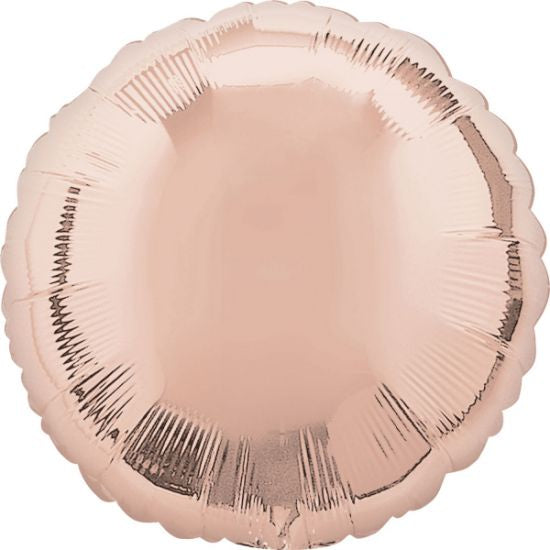 Solid Colour Foil 18" Balloon Round Rose Gold
