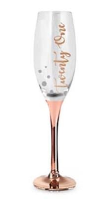 Rose Gold Stem Champagne Glass- Assorted Ages
