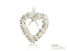 Open Floral Heart With Ivory Flowers