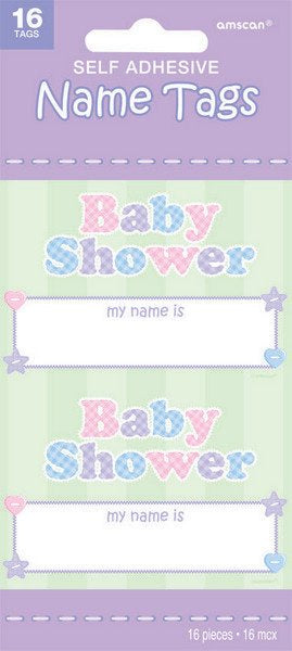 Baby Shower Name Tags 16 Tags